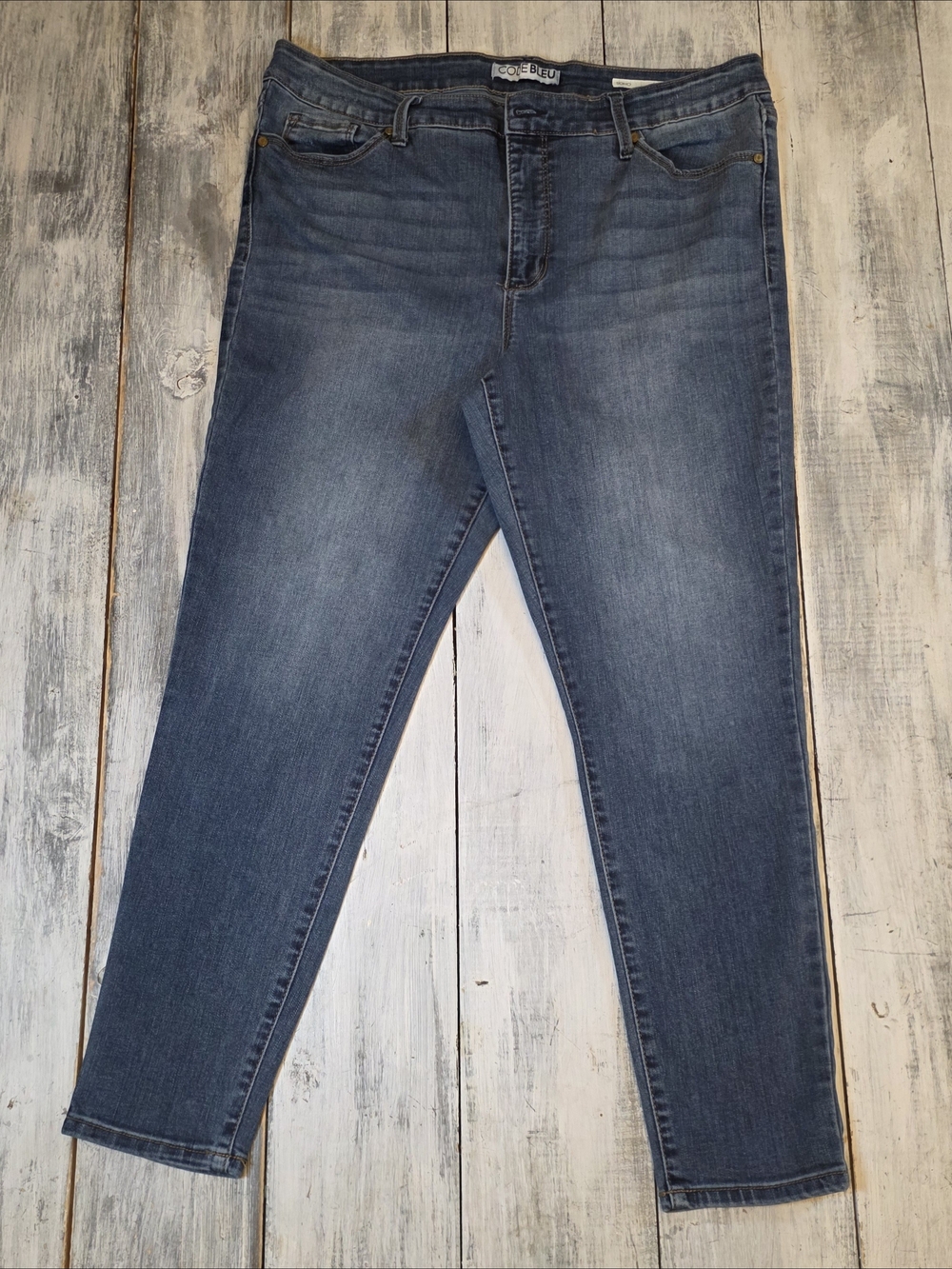 Code Bleu Women's Medium Blue High-Rise SOHO Skinny Jeans sz 16 Petit